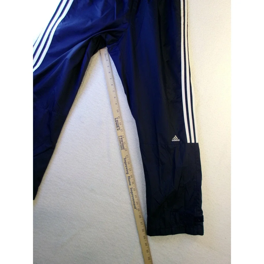 Adidas Vintage Navy Blue 3-Stripe Wind Track Pants Mens Medium‎ AUZ001 01/02